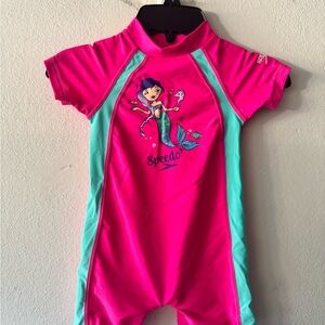 Speedo Kids Rashguard - Pink and Aqua